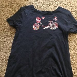 Navy blue bike shirt